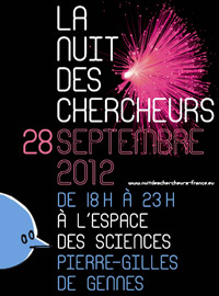 Affiche de la Nuit des Chercheurs 2012 à l'ESPGG